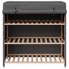 vidaXL Schoenenkast met hoes 79x40x80 cm stof grijs