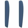 vidaXL Hoofdbord oor Blauw 80 x 23 x 6 cm Stof