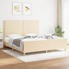 vidaXL Bedframe zonder matras stof cr&egrave;mekleurig 180x200 cm