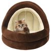 vidaXL Kattenmand 50x50x45 cm bruin en cr&egrave;mekleurig