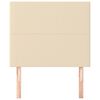 vidaXL Hoofdbord cr&egrave;me 100x5x118/128 cm stof