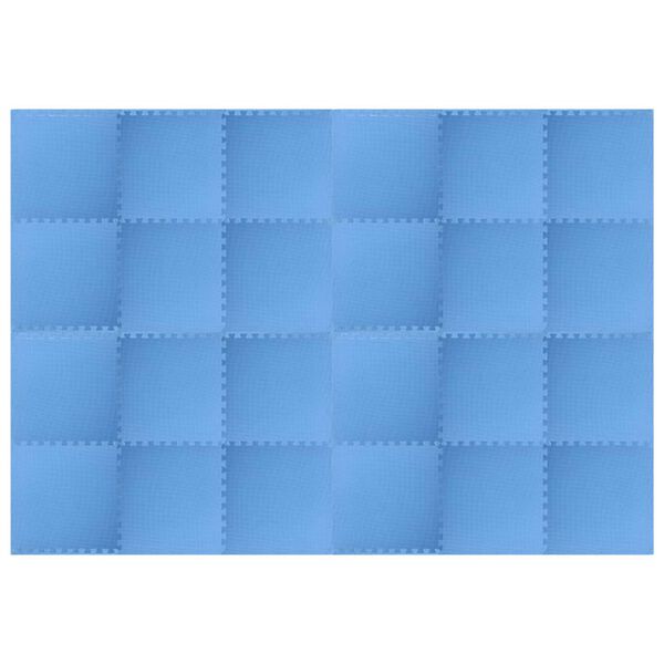 vidaXL Puzzel Oefenmatten 24 pcs Blauw 8,64 ㎡ EVA Schuim