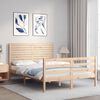 vidaXL Bedframe met hoofdbord massief hout 140x200 cm