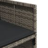 vidaXL 9-delige Tuinset met kussens poly rattan grijs
