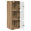vidaXL Wandkast Artisan Eiken 35 x 37 x 102 cm Bewerkt hout