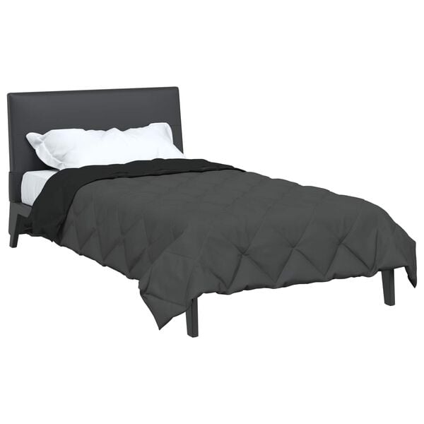 vidaXL Vol jaar dekbed Zwart en Anthraciet 200 x 155 cm Microfiber