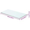 vidaXL Wandschap transparant 60x25 cm glas