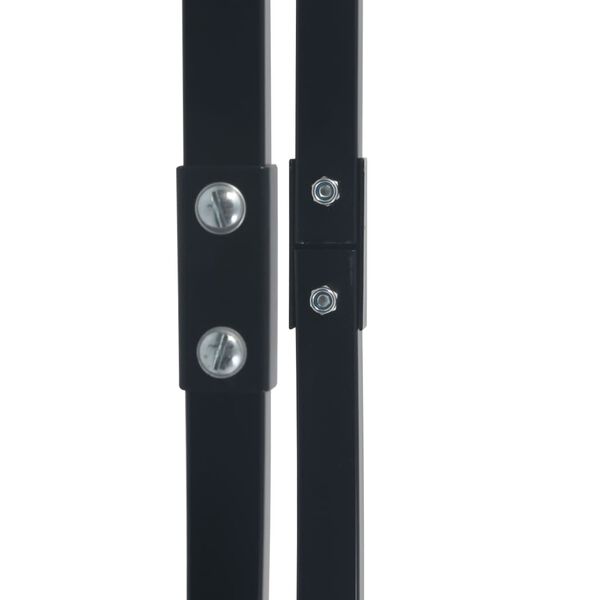 vidaXL Haardhoutrek 80x25x100 cm staal zwart