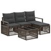vidaXL Tuinbankenset 5 st Grijs poly rattan
