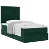 vidaXL Ottoman bed met matrassen 90x190cm fluweel donkergroen