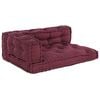 vidaXL Pallet Sofa Kussen 3 pcs Bordeaux 120 x 80 x 38 cm Stof