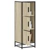 vidaXL Hoge kast 35,5x35x106,5 cm bewerkt hout en metaal sonoma eiken