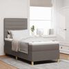 vidaXL LED Box Spring Bed met matras Taupe 100 x 200 cm Stof