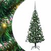 vidaXL Kunstmatig Voorverlicht Kerstboom Groen 150 cm PVC en Metaal