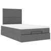 vidaXL Ottoman bed met matras 120x190 cm stof donkergrijs