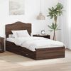 vidaXL Bedframe met hoofdeinde Bruin Eiken 70 x 190 cm Bewerkt hout