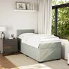 vidaXL Boxspring met matras fluweel lichtgrijs 90x190 cm