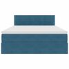 vidaXL Opslag bed met matras Donkerblauw 140 x 200 cm Fluweel