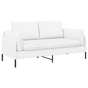 vidaXL 2-Zits Sofa Wit 188 x 81 x 89 cm Stof