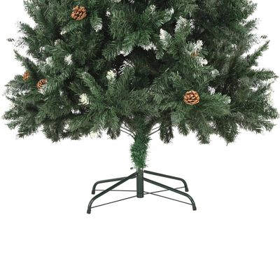 vidaXL Kunstkerstboom met verlichting en kerstballen 210 cm