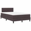 vidaXL Boxspring bed met matras met LED Donkerbruin 120 x 200 cm Stof