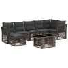 vidaXL Tuinbankenset 8 st Grijs poly rattan