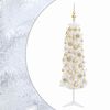vidaXL Smalle kunstkerstboom met kerstballen 150 cm 150 LED's Warmwit