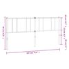 vidaXL Hoofdbord 180 cm metaal wit