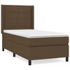 vidaXL Boxspring met matras stof donkerbruin 90x190 cm