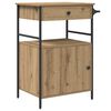 vidaXL Keuken Trolley Artisan Eiken 56 x 43 x 89,5 cm Bewerkt hout