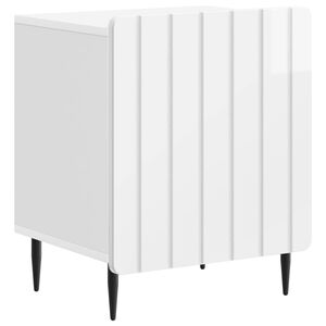 vidaXL Nachtkastje Hoogglans Wit 43 x 34,5 x 52 cm Bewerkt hout
