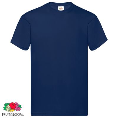 Fruit of the Loom T-shirts Original 10 st S katoen marineblauw