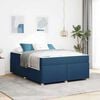 vidaXL Bedframe met matras Blauw 160 x 200 cm Stof