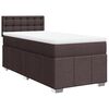 vidaXL Boxspring met matras stof donkerbruin 90x190 cm