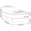 vidaXL Boxspring met matras stof donkergrijs 80x200 cm