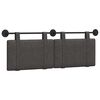 vidaXL Hangend hoofdbord Zwart Antiek PU