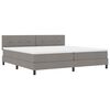 vidaXL Boxspring bed met LED-stripverlichting Taupe 200 x 200 cm Stof