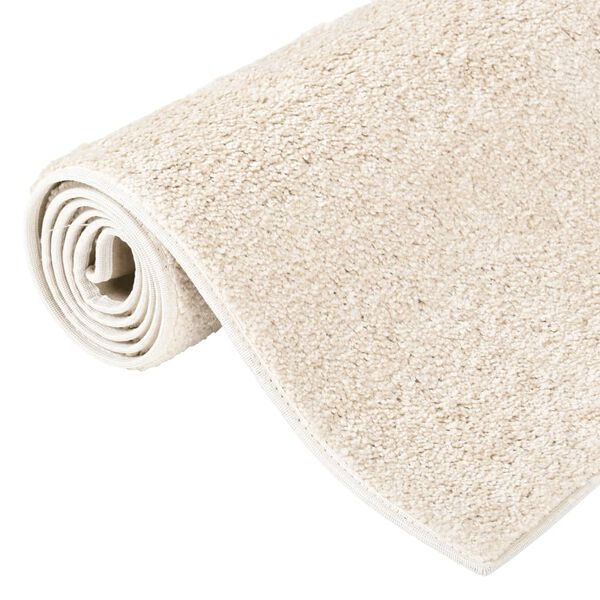 vidaXL Vloerkleed zachte pool anti-slip 67x180 cm beige