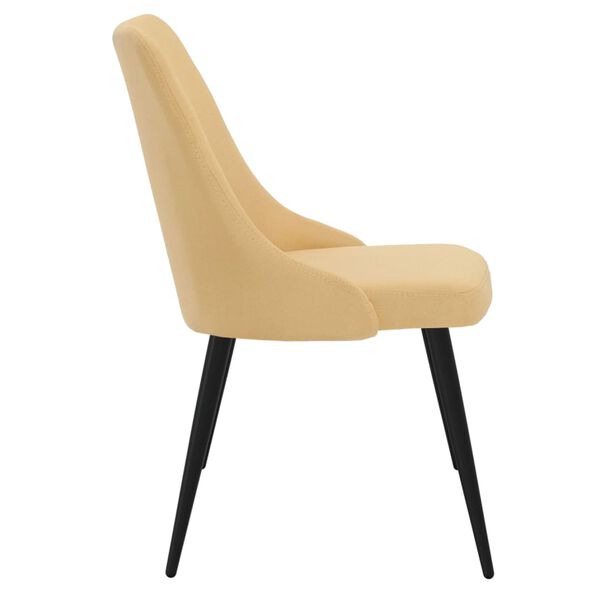 vidaXL Eetkamerstoelen 6 st stof geel