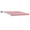 vidaXL Uitschuifbare luifel Rood en Wit 300 x 250 cm Stof en Aluminium
