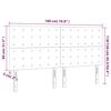 vidaXL Hoofdbord LED 180x5x118/128 cm fluweel roze