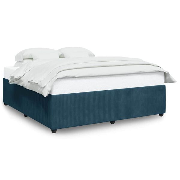 vidaXL Bedframe fluweel blauw 180x200 cm