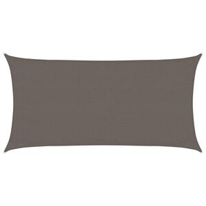 vidaXL Zonnezeil 160 g/m&sup2; 3x6 m HDPE antracietkleurig