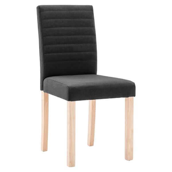 vidaXL Eetkamerstoelen 4 st stof zwart