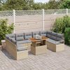 vidaXL Tuin Sofa Set met opslag 10 pcs Beige Poly riet