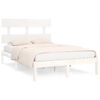 vidaXL Bedframe massief hout wit 140x190 cm