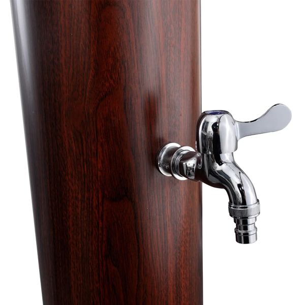 Zwembaddouche zonne-energie met hout-look