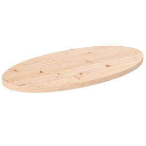 vidaXL Tafelblad 70x35x2,5 cm massief grenenhout ovaal