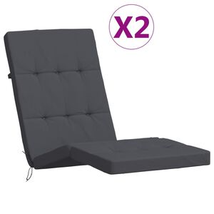 vidaXL Terrasstoelkussens 2 st oxford stof antracietkleurig