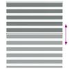 vidaXL Zebra rolgordijn 130x100 cm stofbreedte 125,9 cm donkergrijs